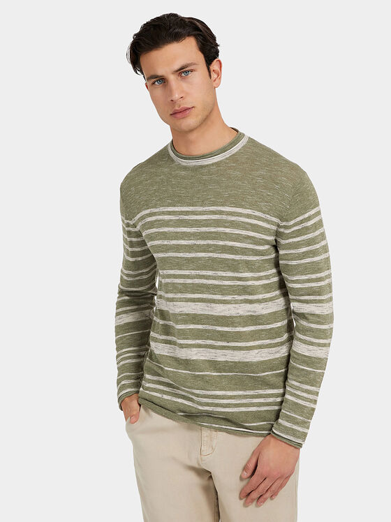 Пуловер NIMBUS в зелено райе - 1