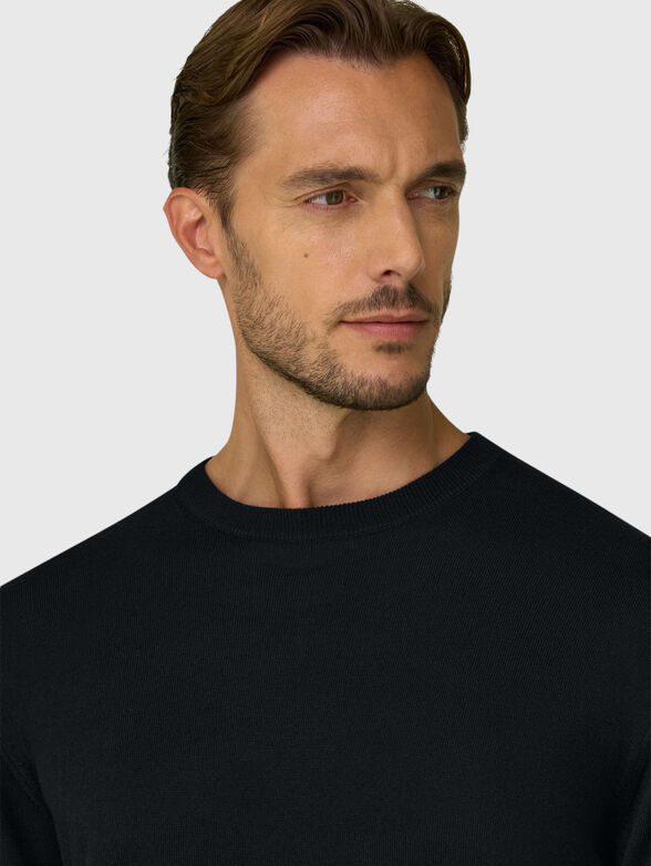 Black wool sweater - 4