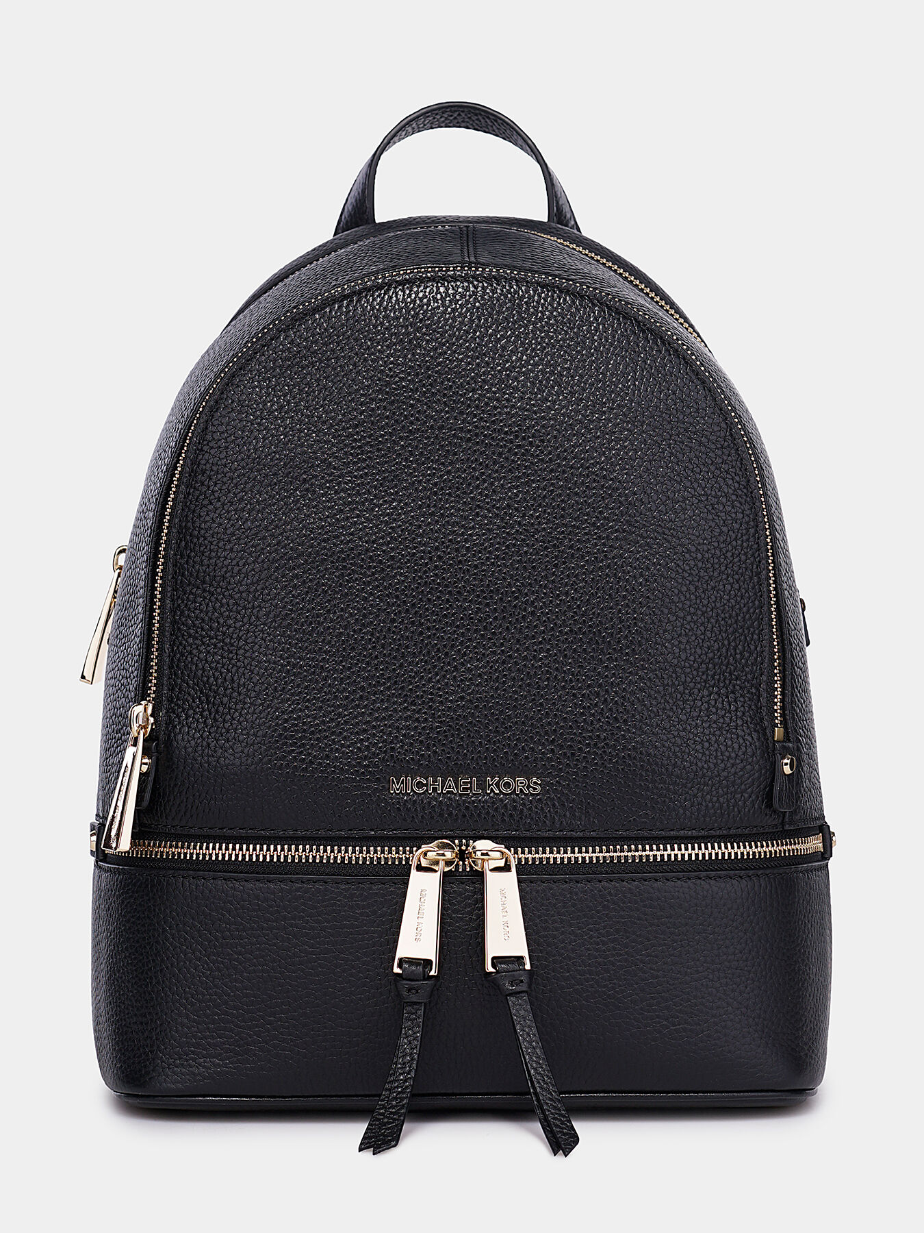 RHEA Leather backpack in black color brand MICHAEL KORS
