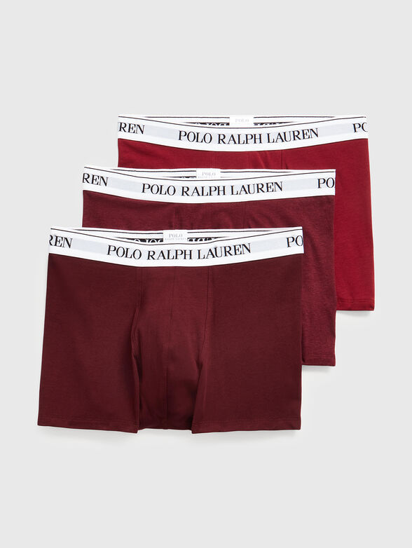 Set of three pairs of trunks in red shades - 1