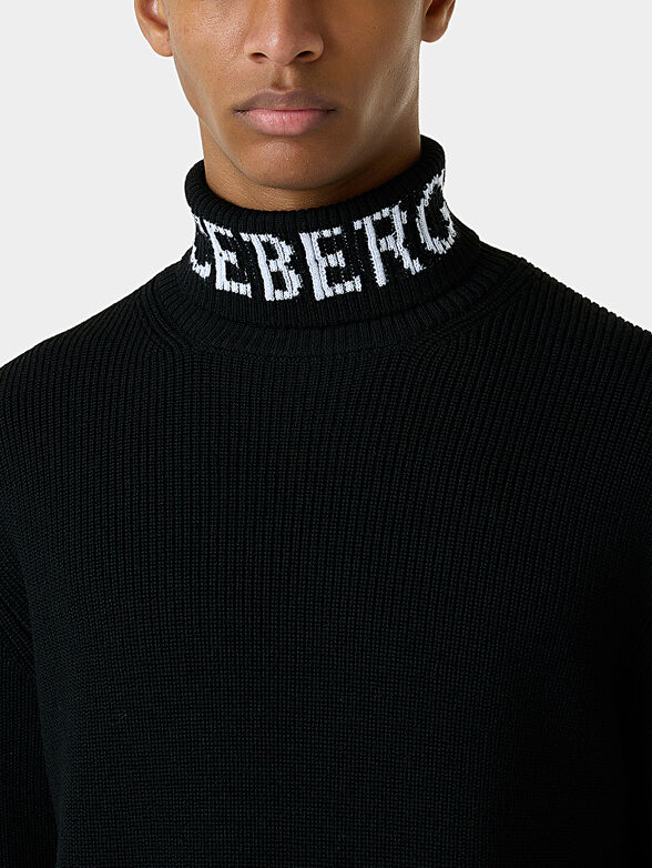 Turtleneck sweater with logo detail - 4