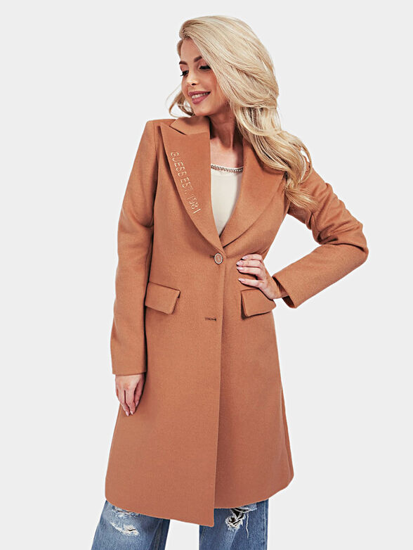 ADENORA Coat with logo embroidery - 1