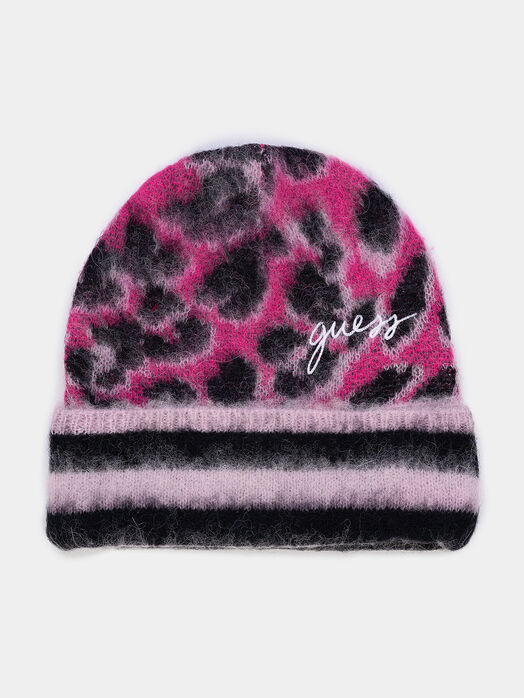 Hat with animal print