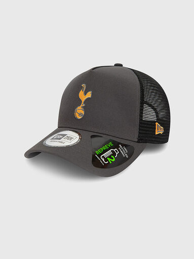 Grey cap with visor with contrast embroidery - 4