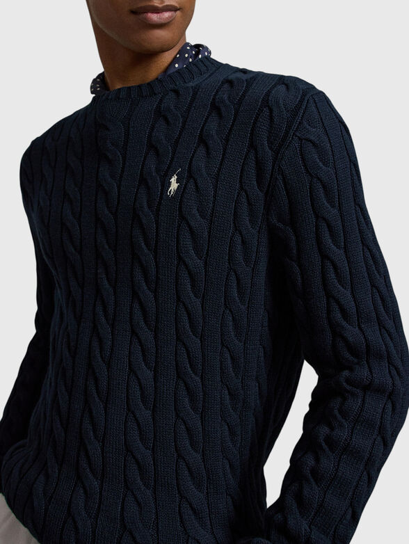 Crew neck cotton sweater - 4