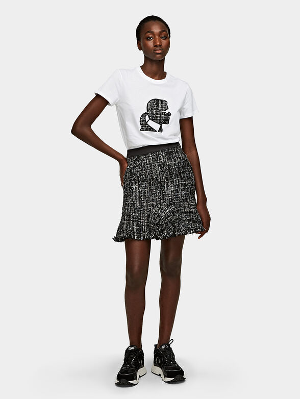 Short boucle skirt - 1