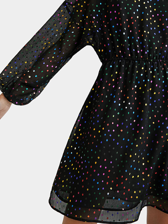Mini dress with colorful dots print - 6
