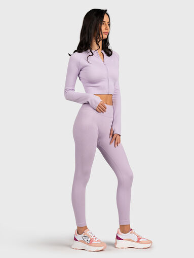 Sports leggings with triangular logo detail - 5