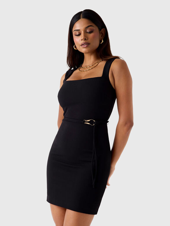 Belted mini dress - 1