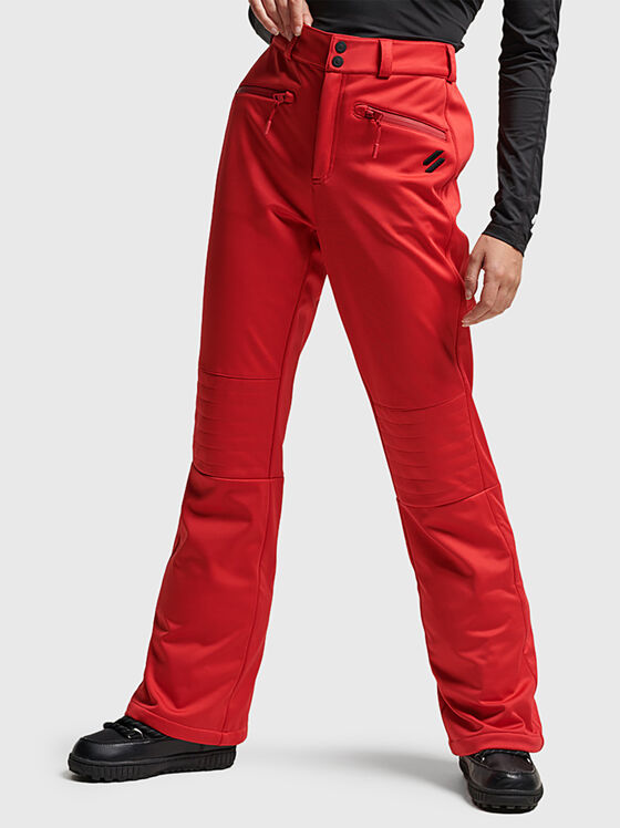 Ски панталон SOFTSHELL SLALOM в червен цвят - 1