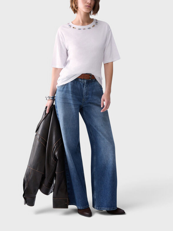T-shirt with jewel embroidery - 2