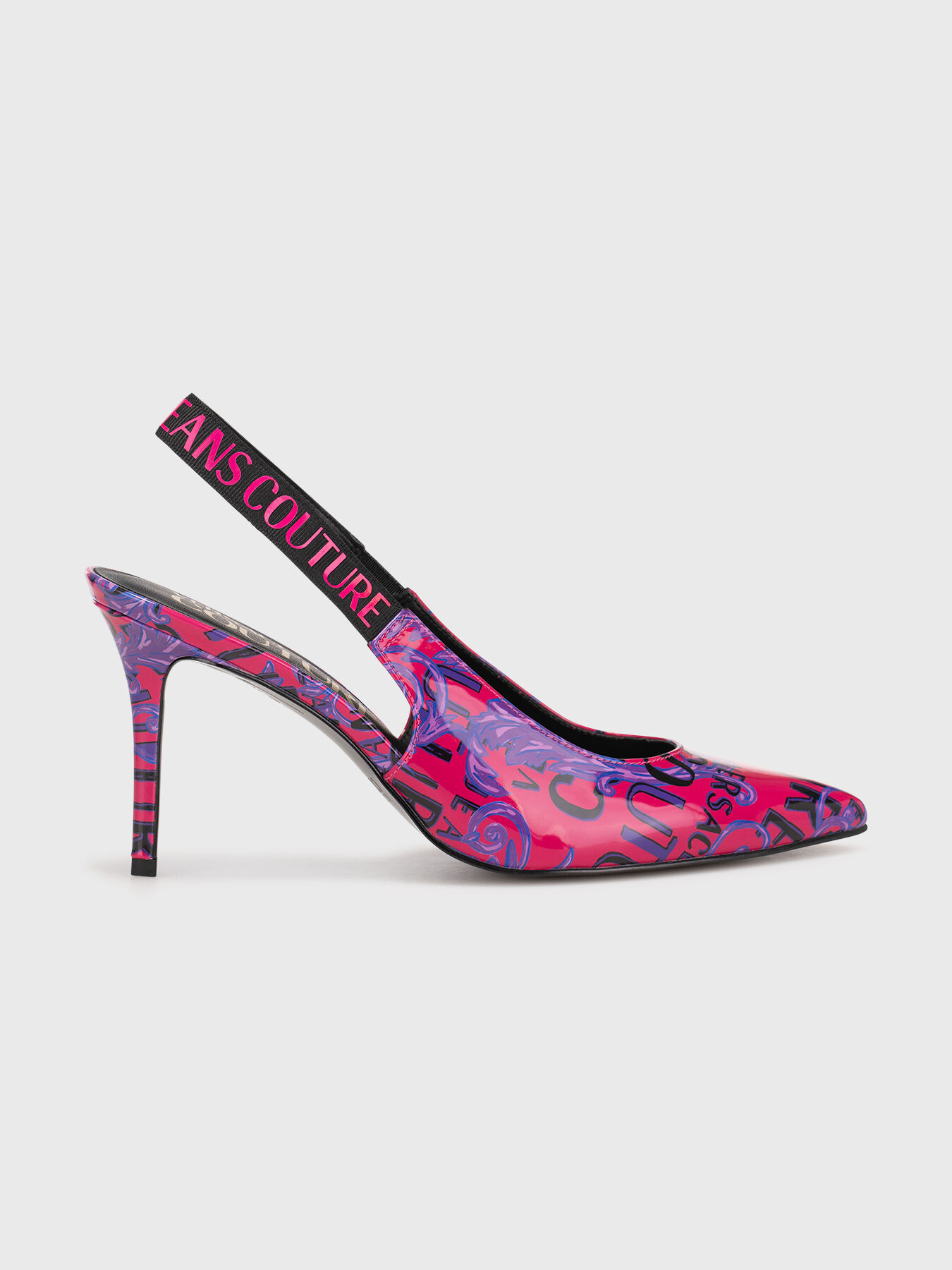 SCARLETT heeled shoes with logo accents brand VERSACE JEANS COUTURE Globalbrandsstore en