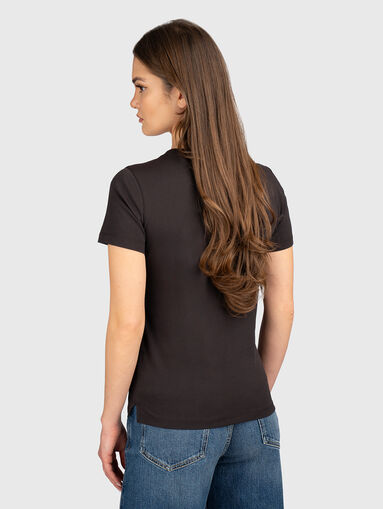 Crew neck T-shirt with rhinestones - 3