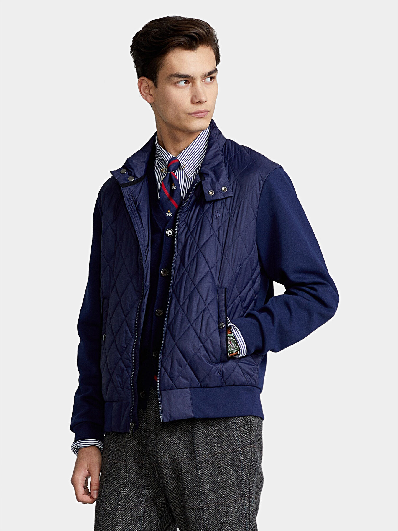 Polo ralph lauren quilted hybrid jacket new arrivals