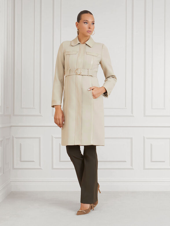 MADDY black trench coat with belt - 4
