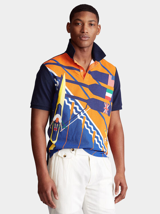 Polo shirt with multicolor print - 1