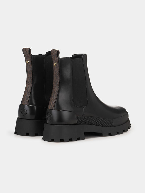 Black leather ankle boots - 3