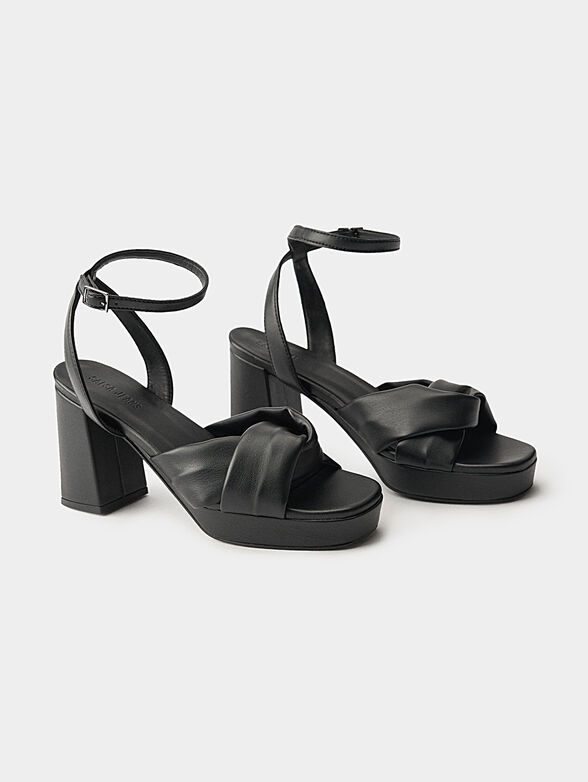 Black heeled sandals - 3