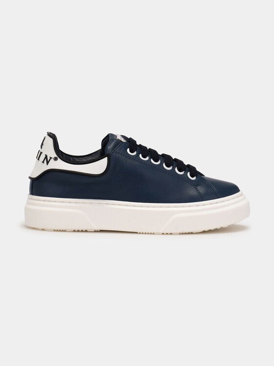 Blue sneakers with logo - 1