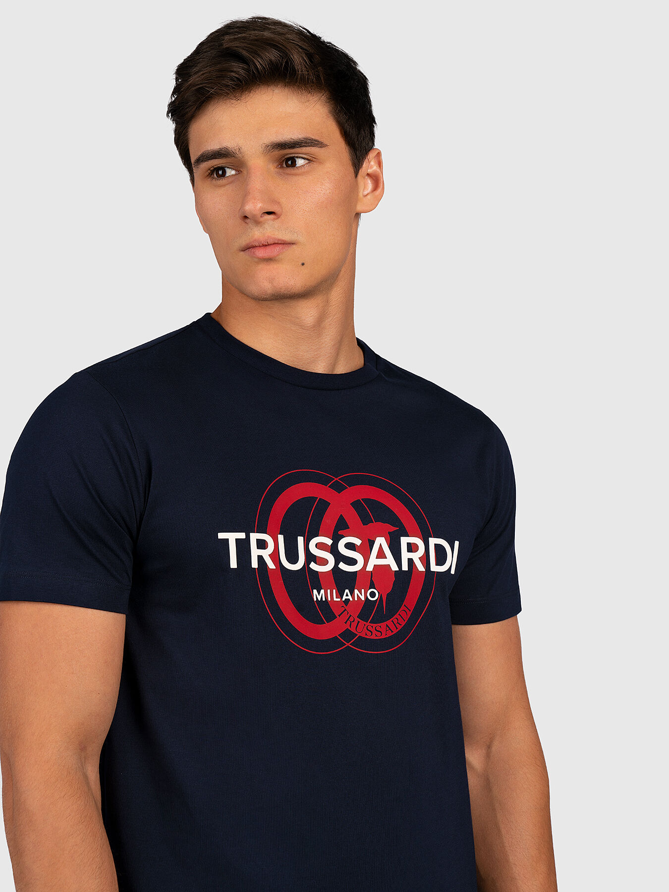 ＊未着用品＊DA TRUSSARDI／トラサルディ＊タートルカットソー＊黒 TJ56D00572-1T004841-K299SS22(1