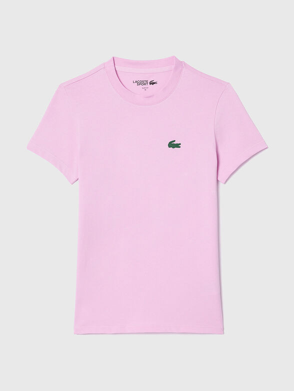 T-shirt is pink color with logo - 1