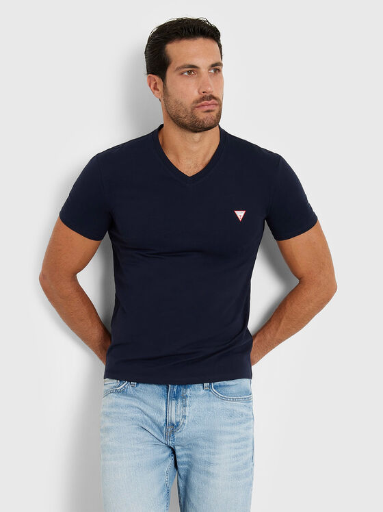 V-neck cotton T-shirt - 1