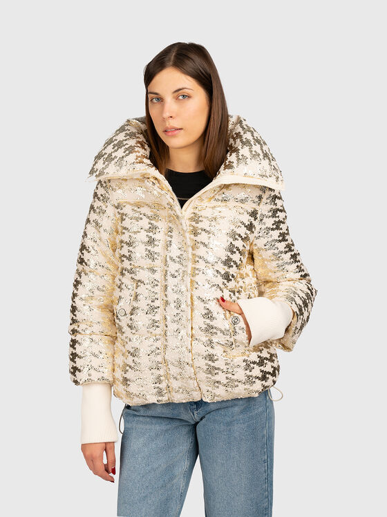 Padded jacket with sequins - 1