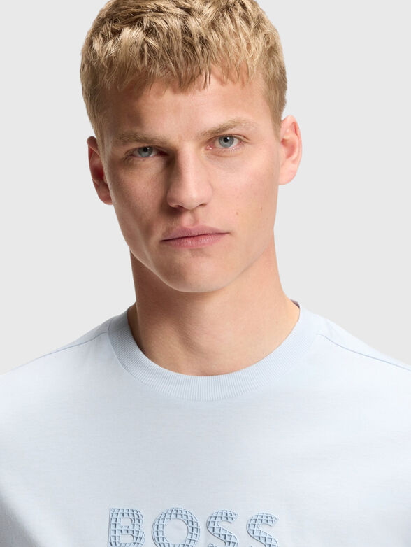 Cotton T-shirt with a round neckline - 4