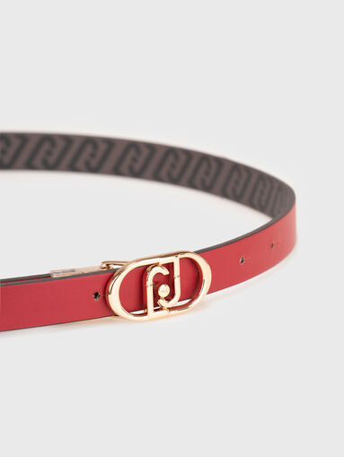 Reversible belt with metal buckle monogram - 5
