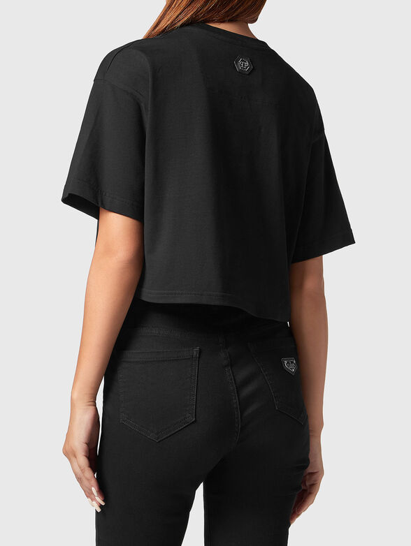 Black T-shirt with art logo - 3