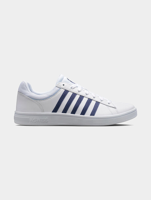 COURT WINSTON leather sneakers with blue stripes - 1