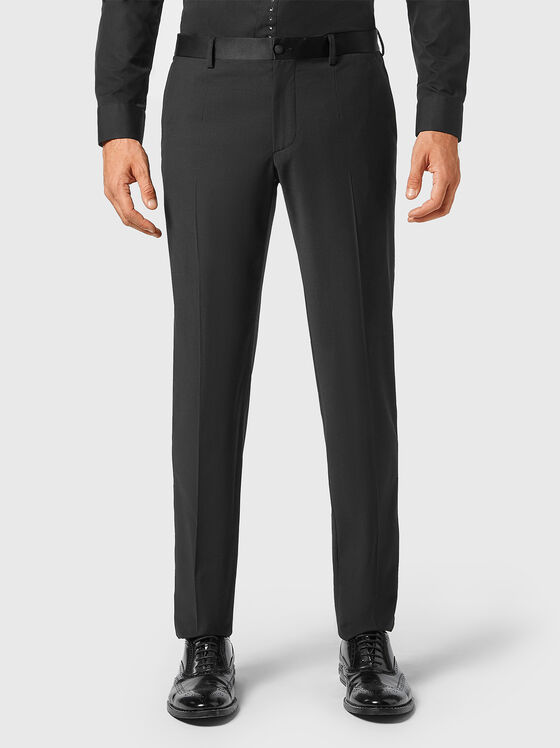 Elegant trousers with contrast stripe - 1