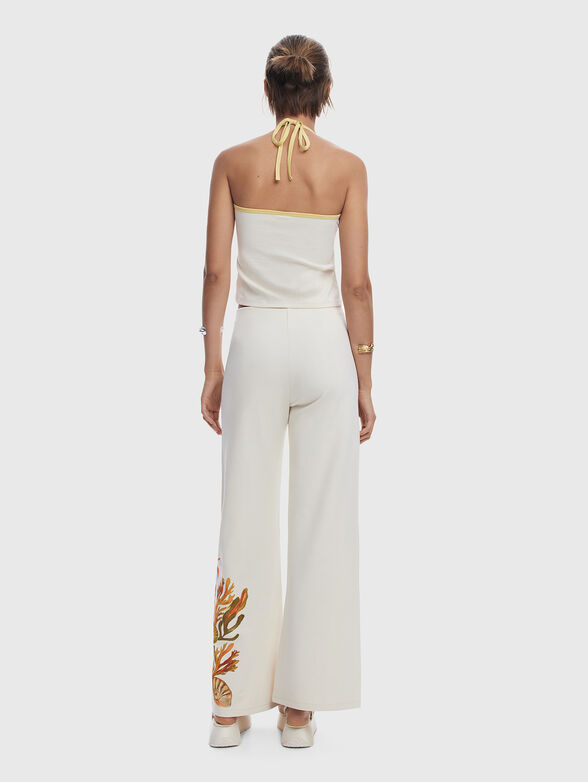 High-waisted printed trousers - 2