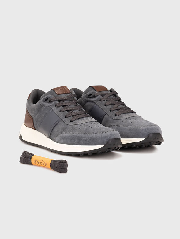 Grey suede sneakers - 2