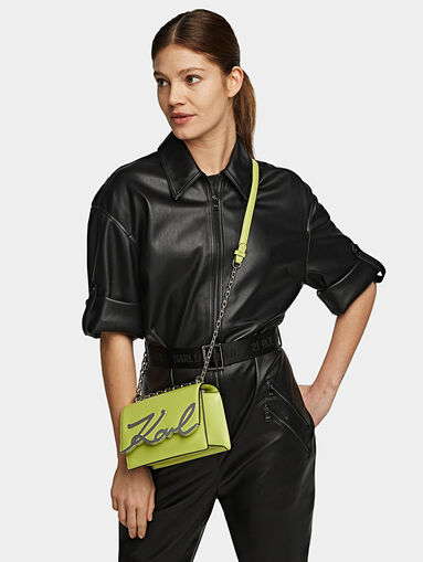 K/SIGNATURE leather bag with maxi logo - 5