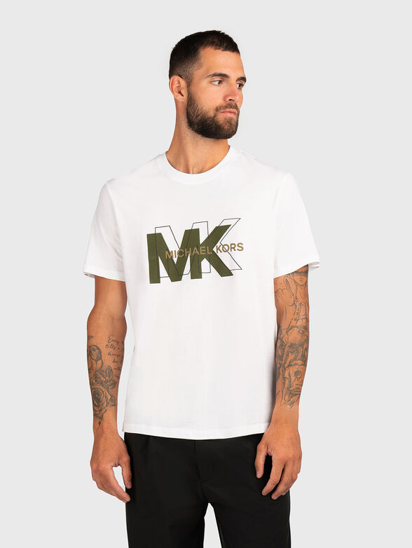 White T-shirt with logo detail - 1