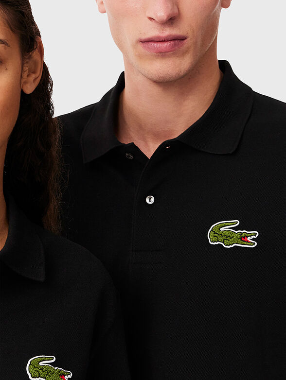 Unisex polo shirt in black - 4