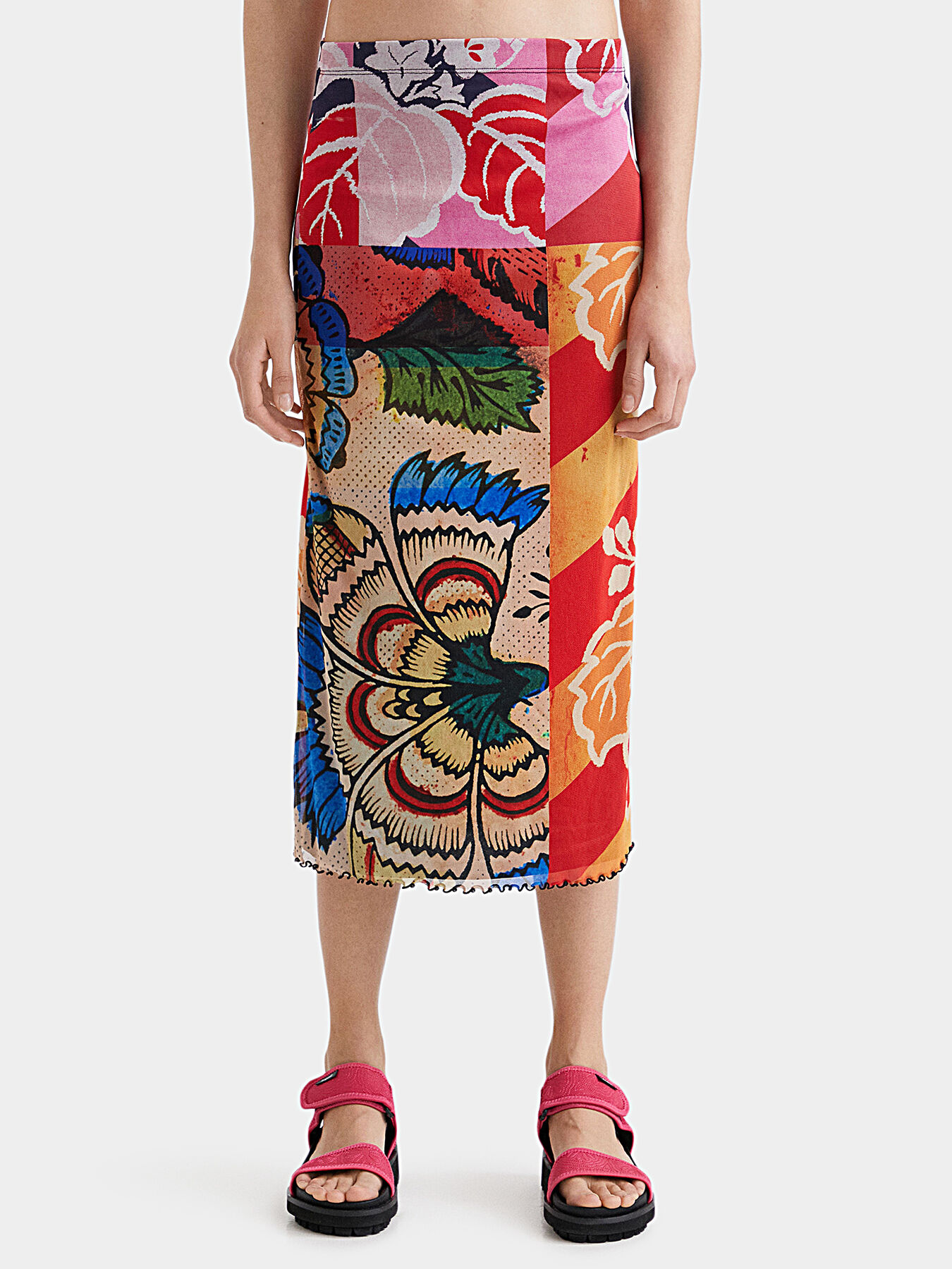 Women's M. Christian Lacroix orchid midi skirt I Desigual.com