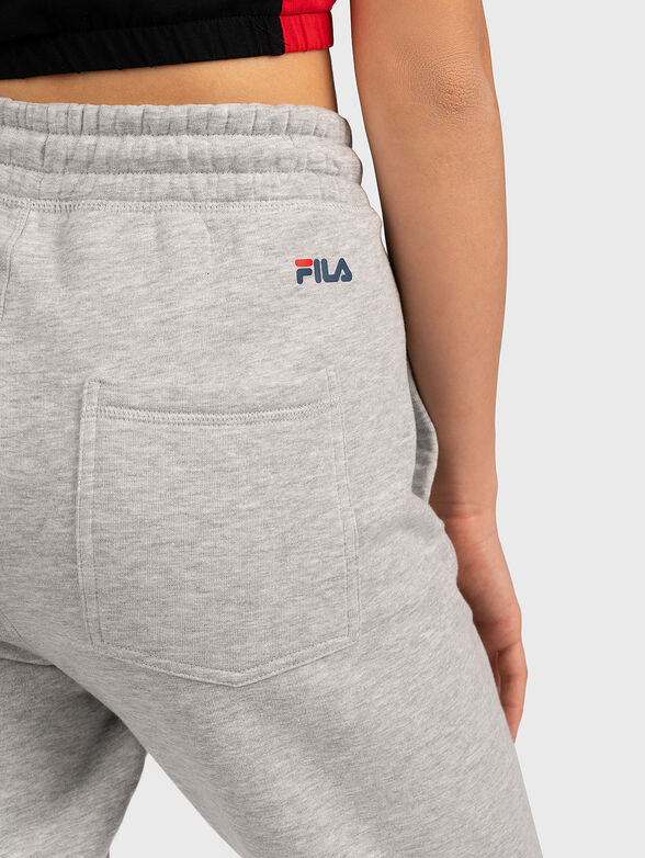 Grey joggers with logo print - 3
