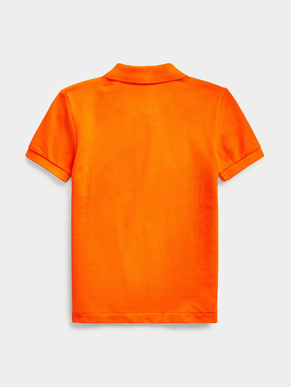 Polo shirt in orange color with logo accent - 2