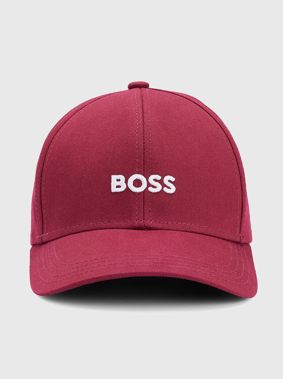 Beige hat with contrasting logo - 1