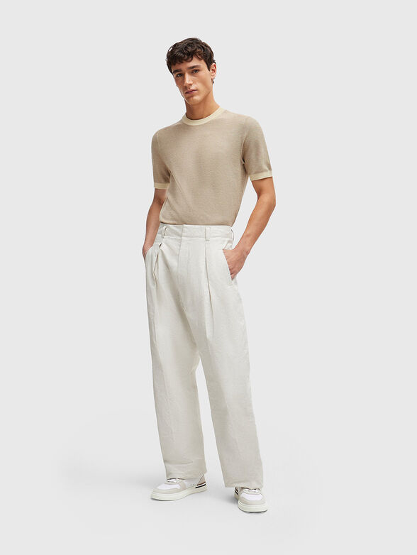 TANTINO beige sweater with short sleeves - 2