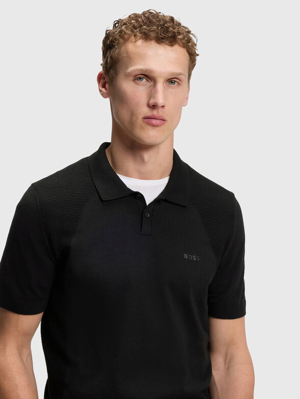 Black polo shirt - 4