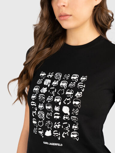 Cotton T-shirt with oval neckline - 5