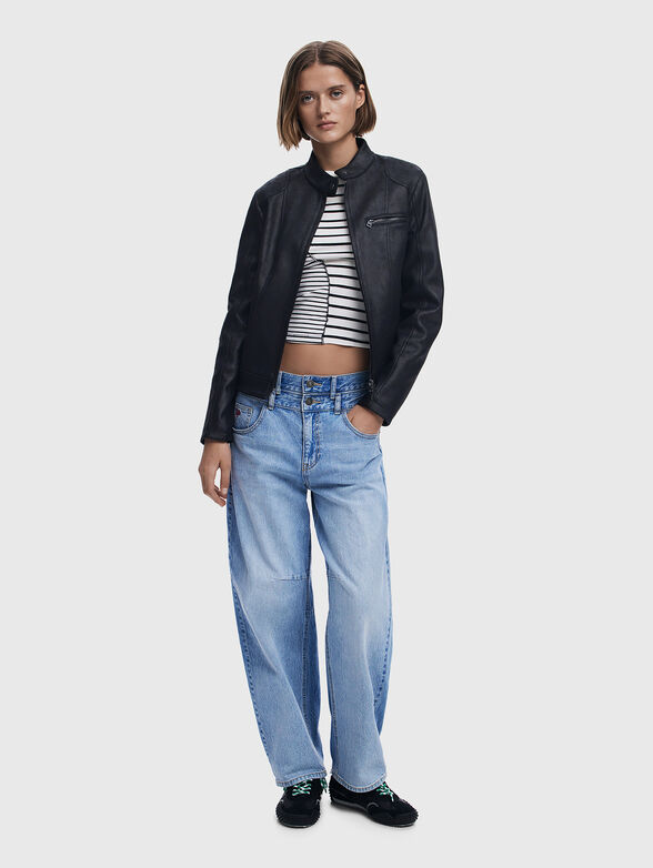 Slim eco leather jacket - 2