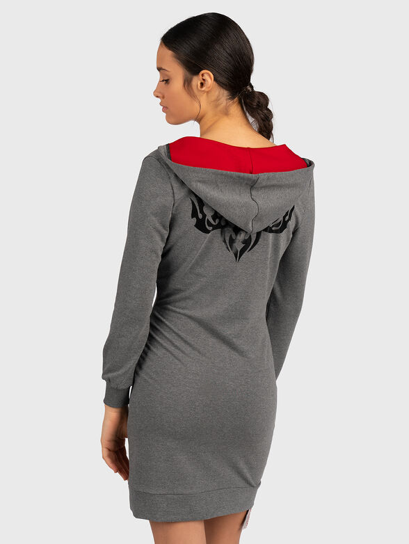 Cotton dress with a hood - 2