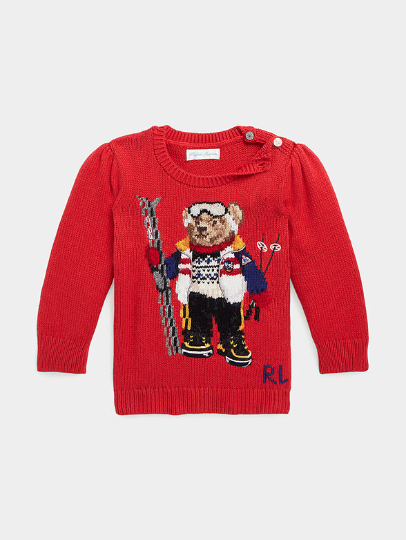 Knitted sweater with Polo Bear motif - 1