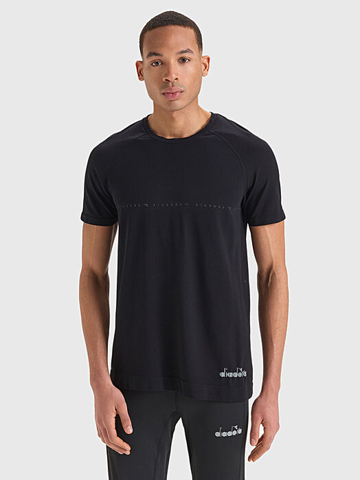 Black sports T-shirt with logo