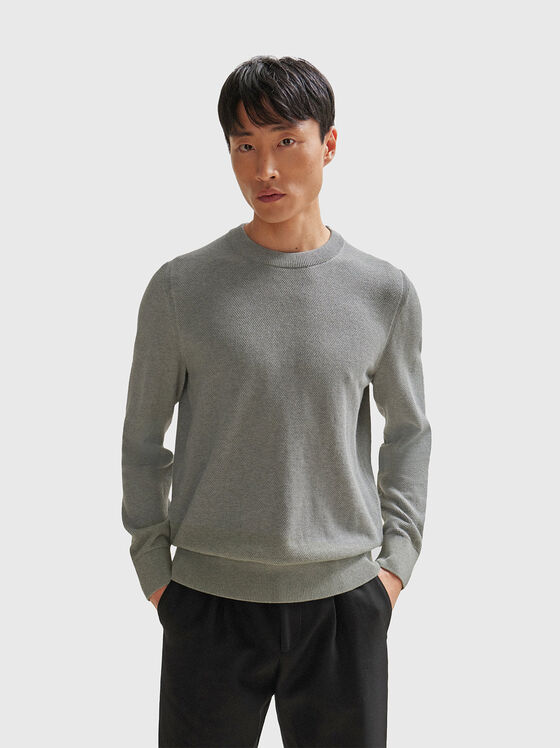 Пуловер ECAIO в сив цвят  - 1