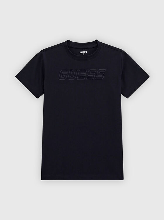 Black T-shirt with maxi logo - 1